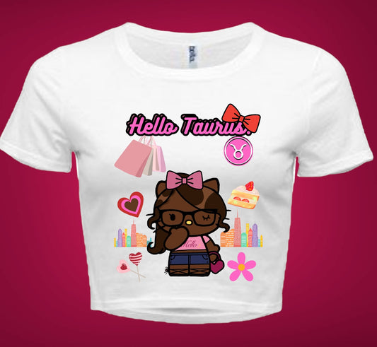 Hello Taurus Crop Top