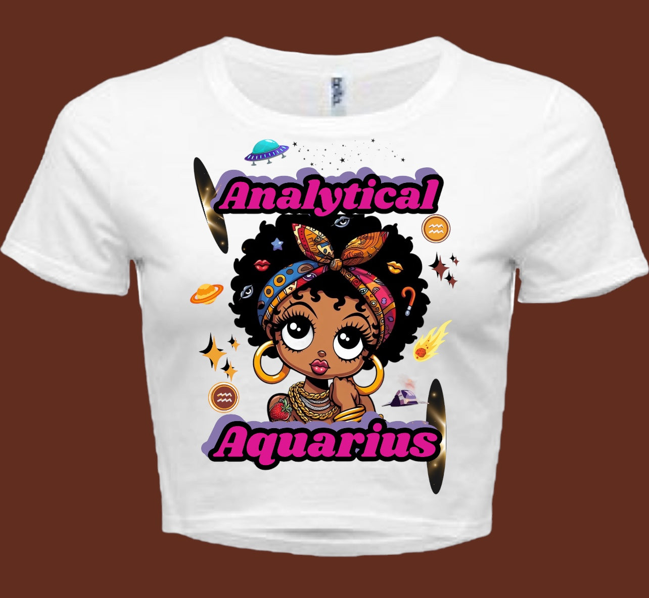 Analytical Aquarius crop top