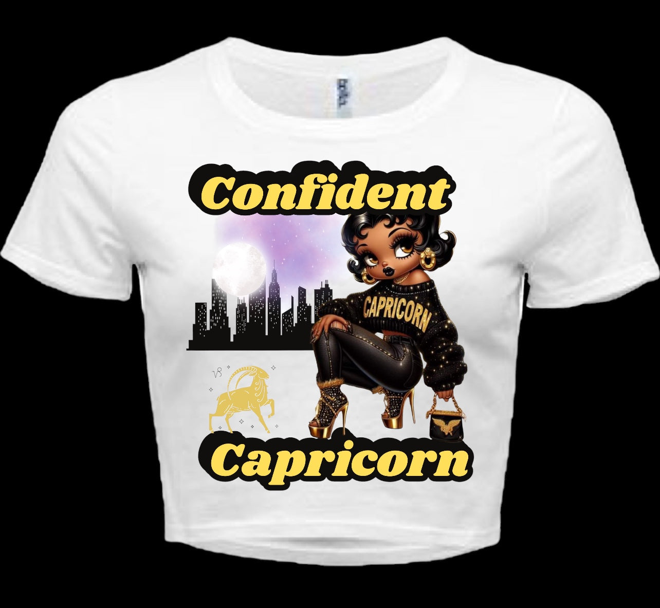 Confident Capricorn crop top