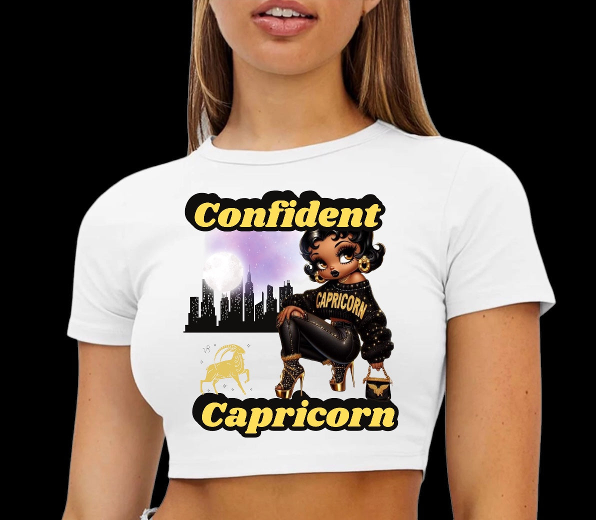 Confident Capricorn crop top