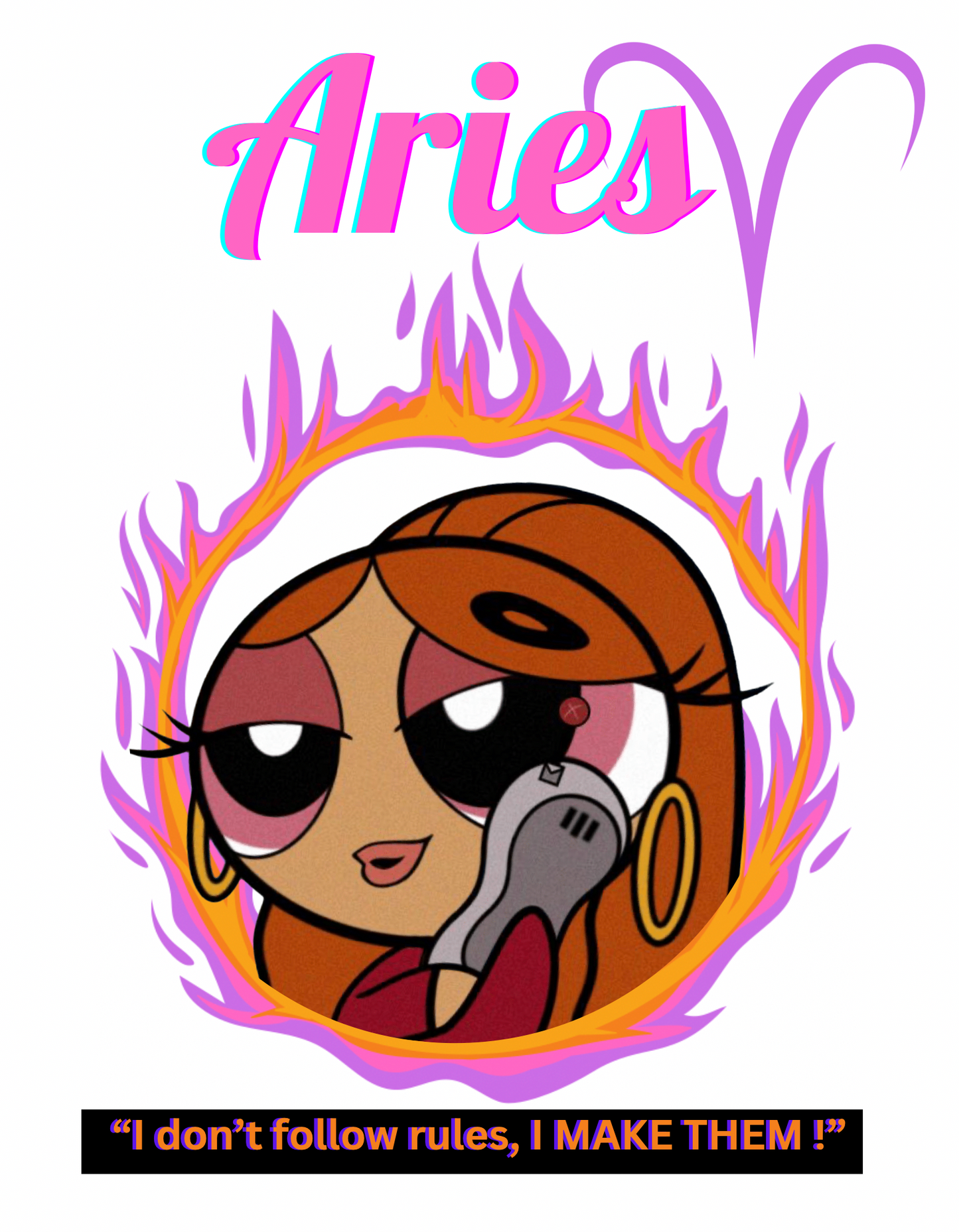 Aries power puff girl shirt