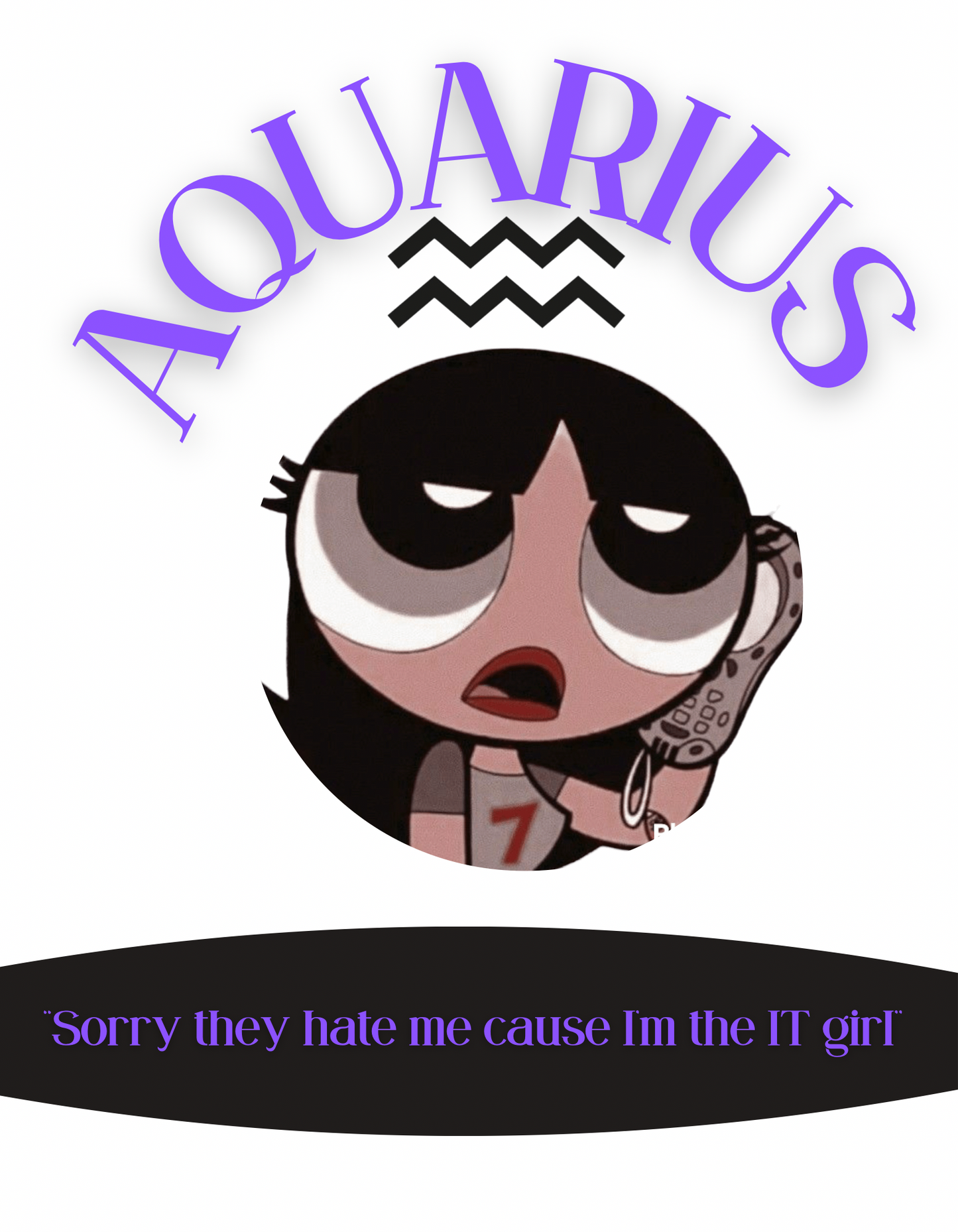 "Aquarius" Sorry they hate me cause I'm the IT GIRL